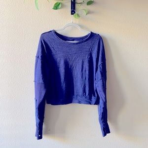 Free People long sleeve women’s purple shirt